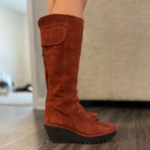 Fly London red boots